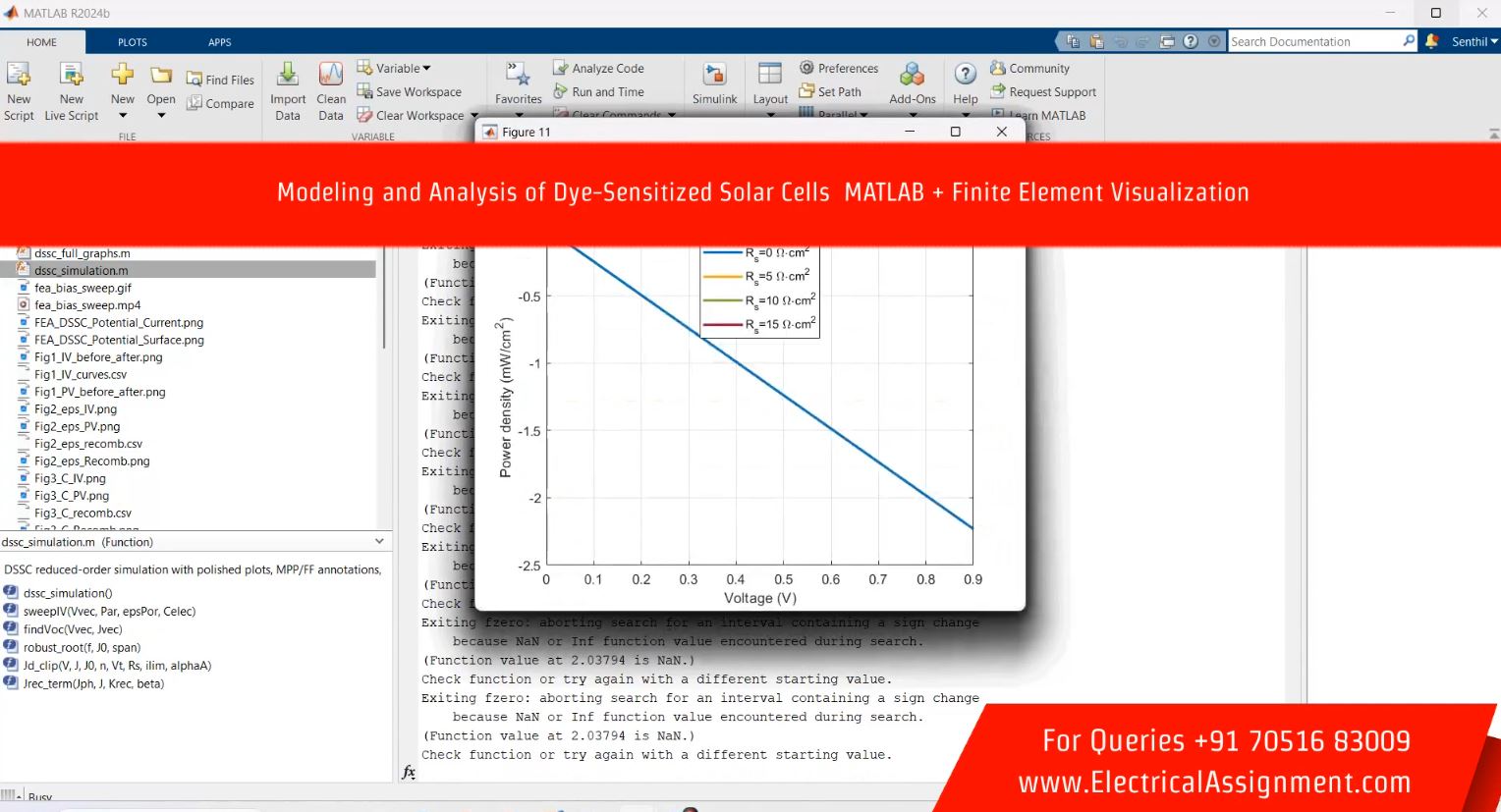 Dye-Sensitized Solar Cell Modeling in COMSOL Multiphysics screenshot 1